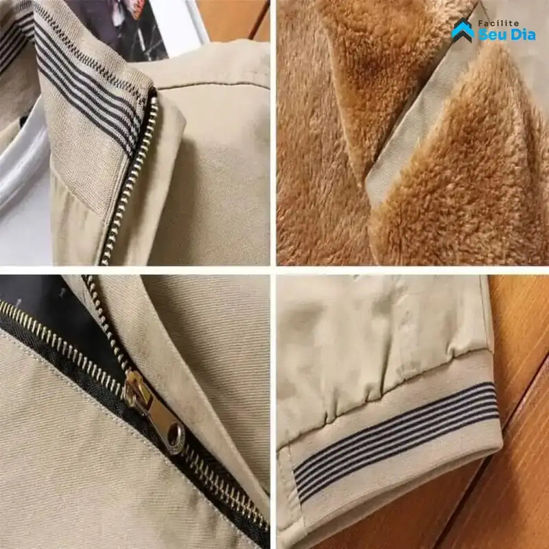 Jaqueta Masculina Forrada para o Inverno