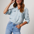 Camisa Feminina Jeans Alba