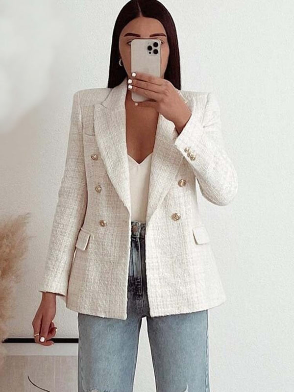 Blazer Feminino Alfaiataria Tweed Belen